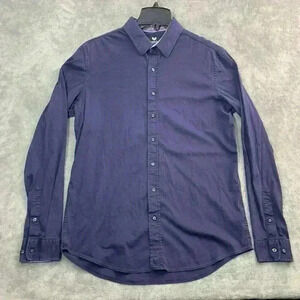 Butter Cloth Shirt Mens Large Tall Fit Button Up L/S Blue Cotton Casual Office